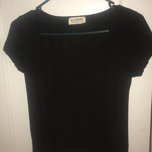 black square neck top